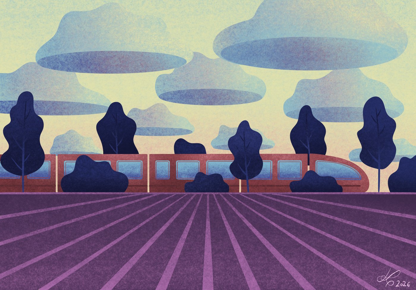 Train travel: illustration