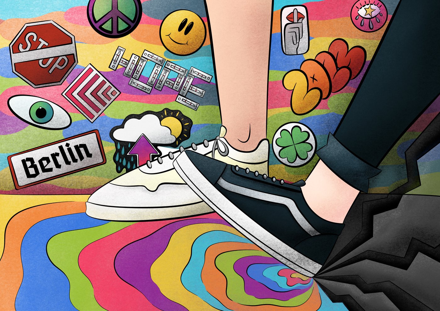 Unknowingly into the future: illustration