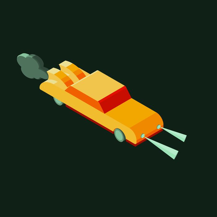 Retro isometric: car