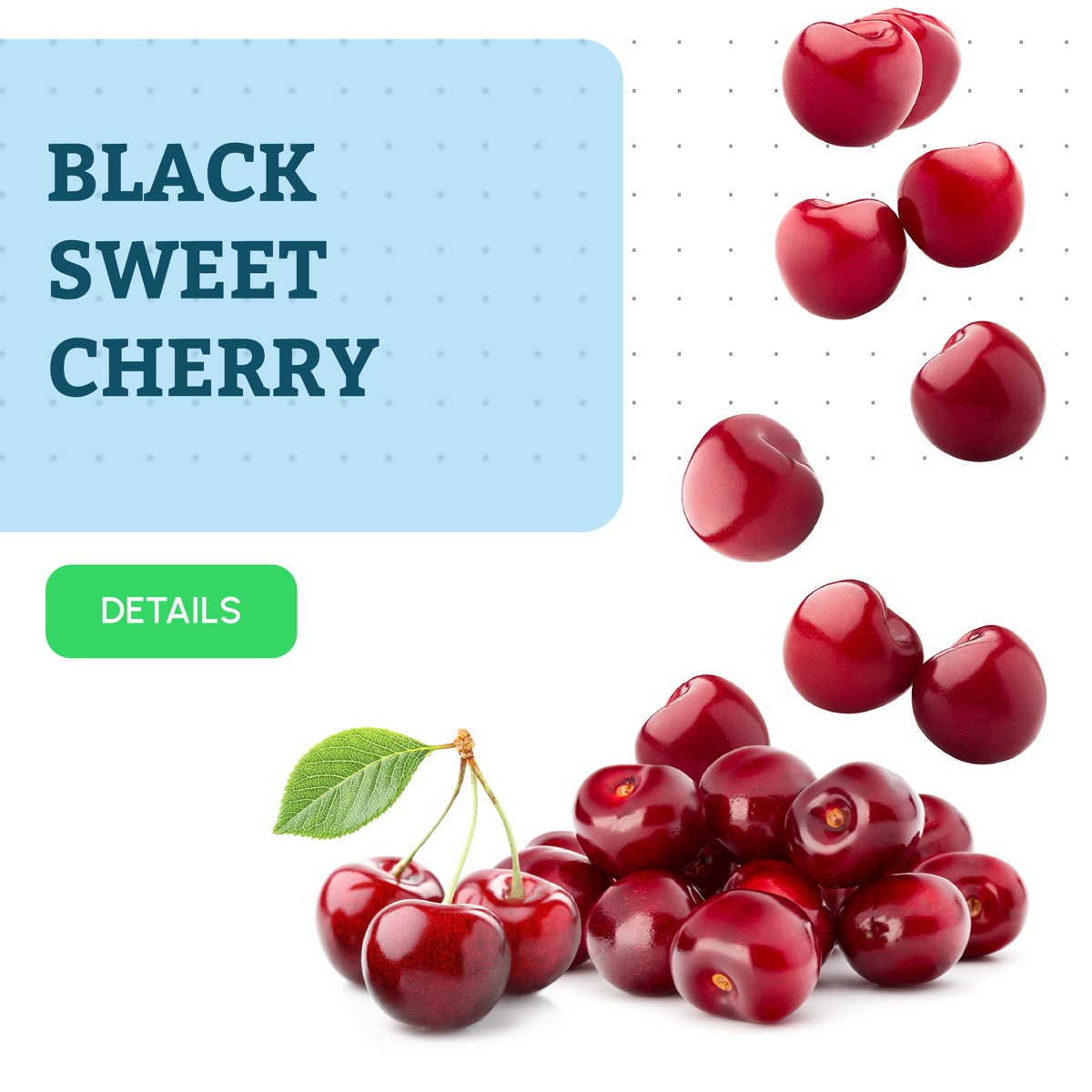 Black sweet cherry product visual