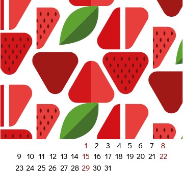 May page with a geometric pattern
