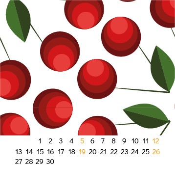 June page with a geometric pattern