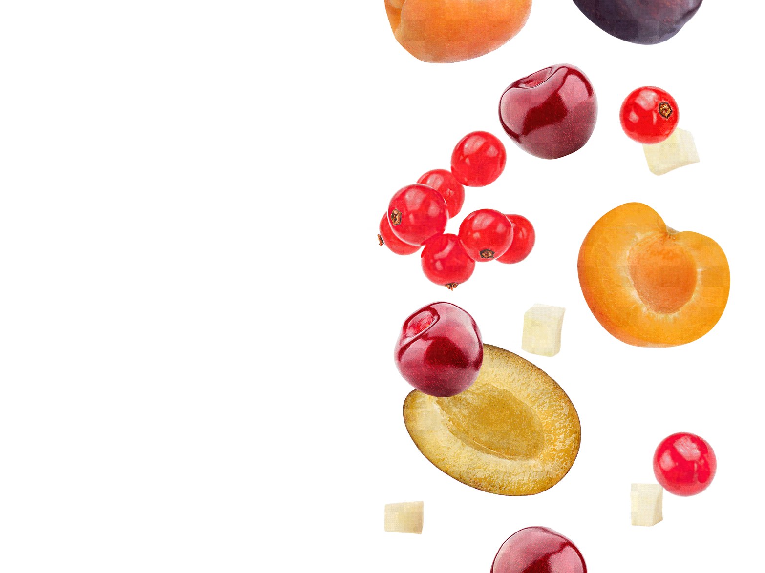 Falling fruit product visual for Berkenye Hűtőház