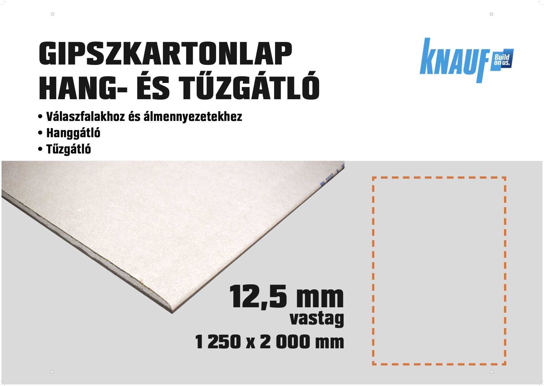 A1 building material poster for fire-resistant plasterboard