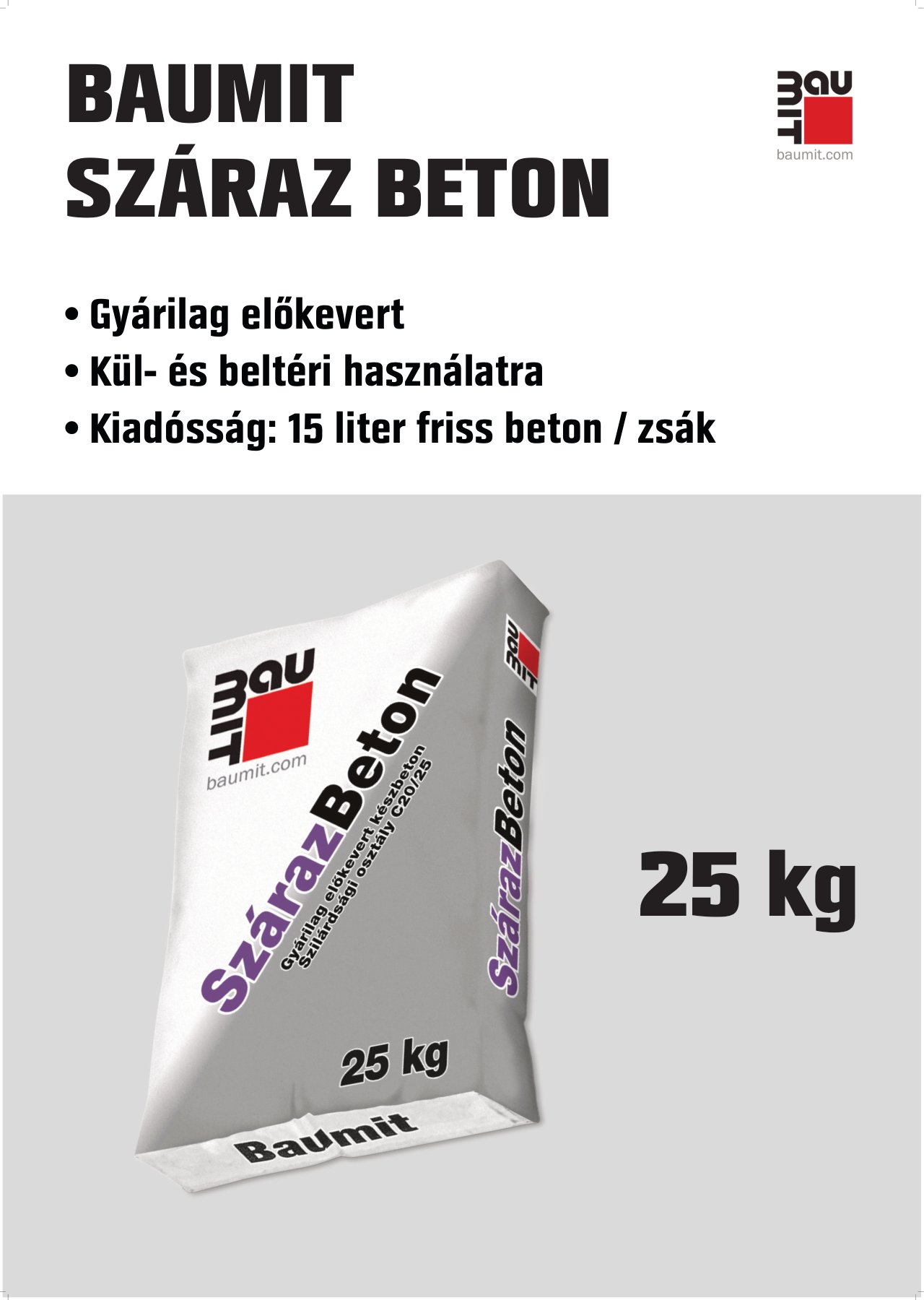 A0 building material poster for dry concrete