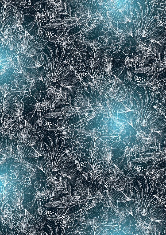 Pattern in the blue colourway