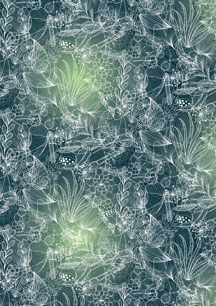Pattern in the green colourway