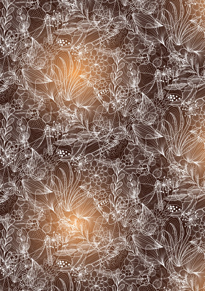 Pattern in the orange colourway