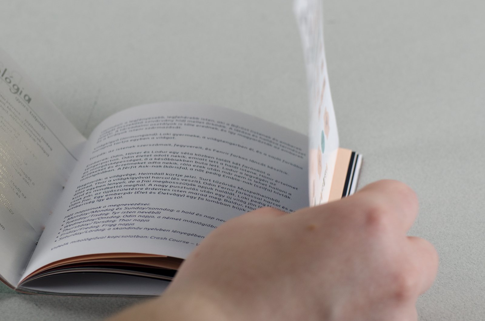 Flipping through the printed pages