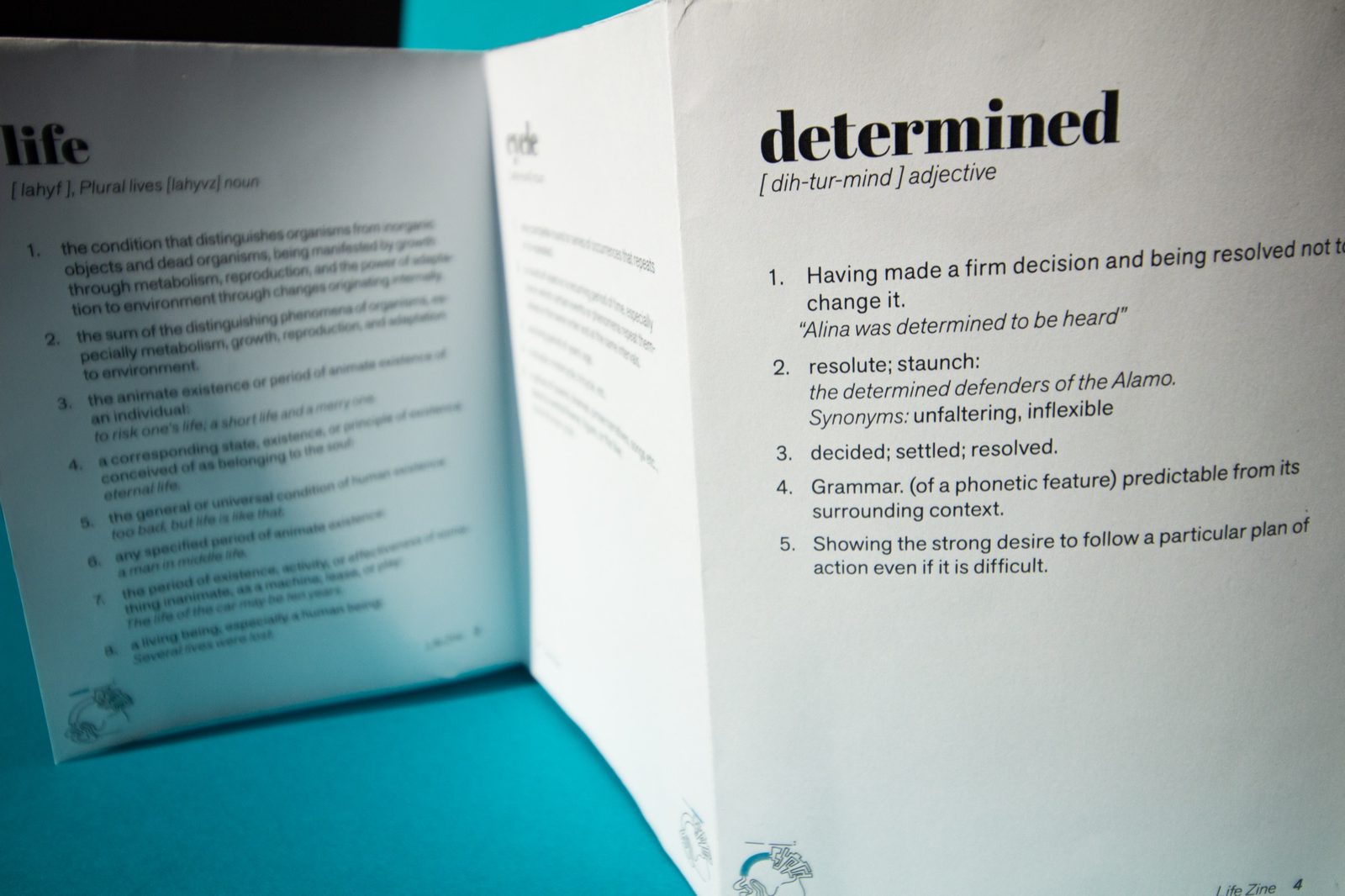 Open spread: life and determined