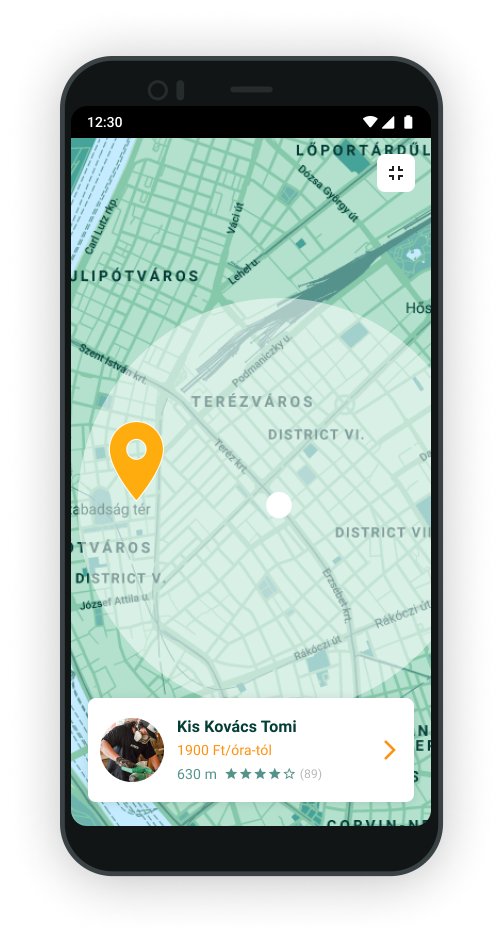 Map view with a selected lender