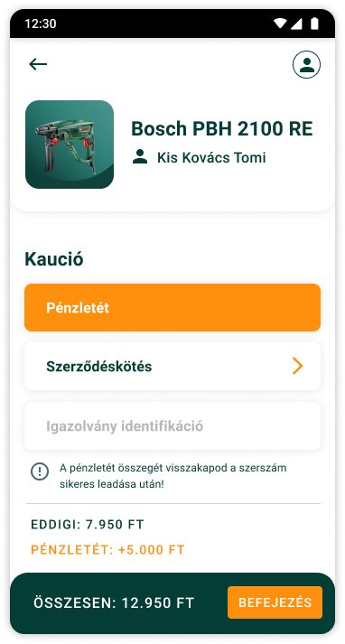 Deposit and contract step