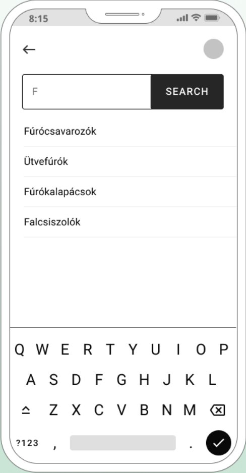 Wireframe: tool list with filters