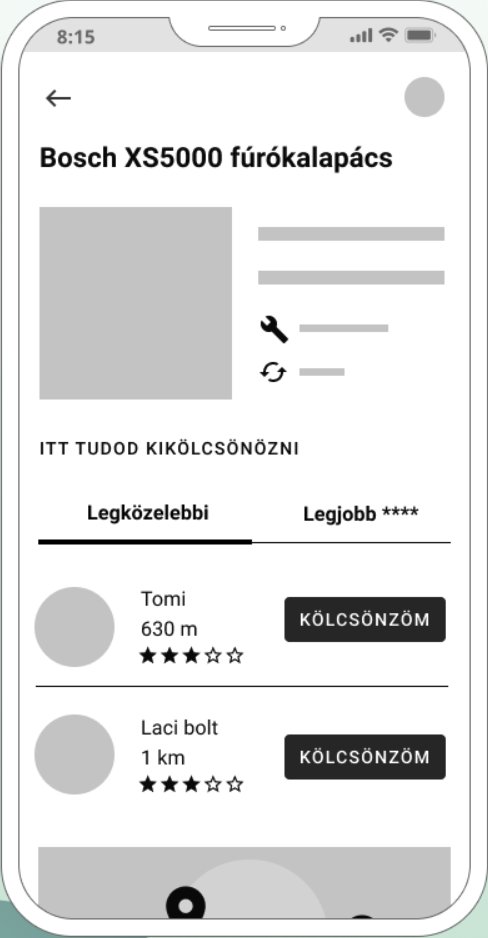 Wireframe: closing a rental